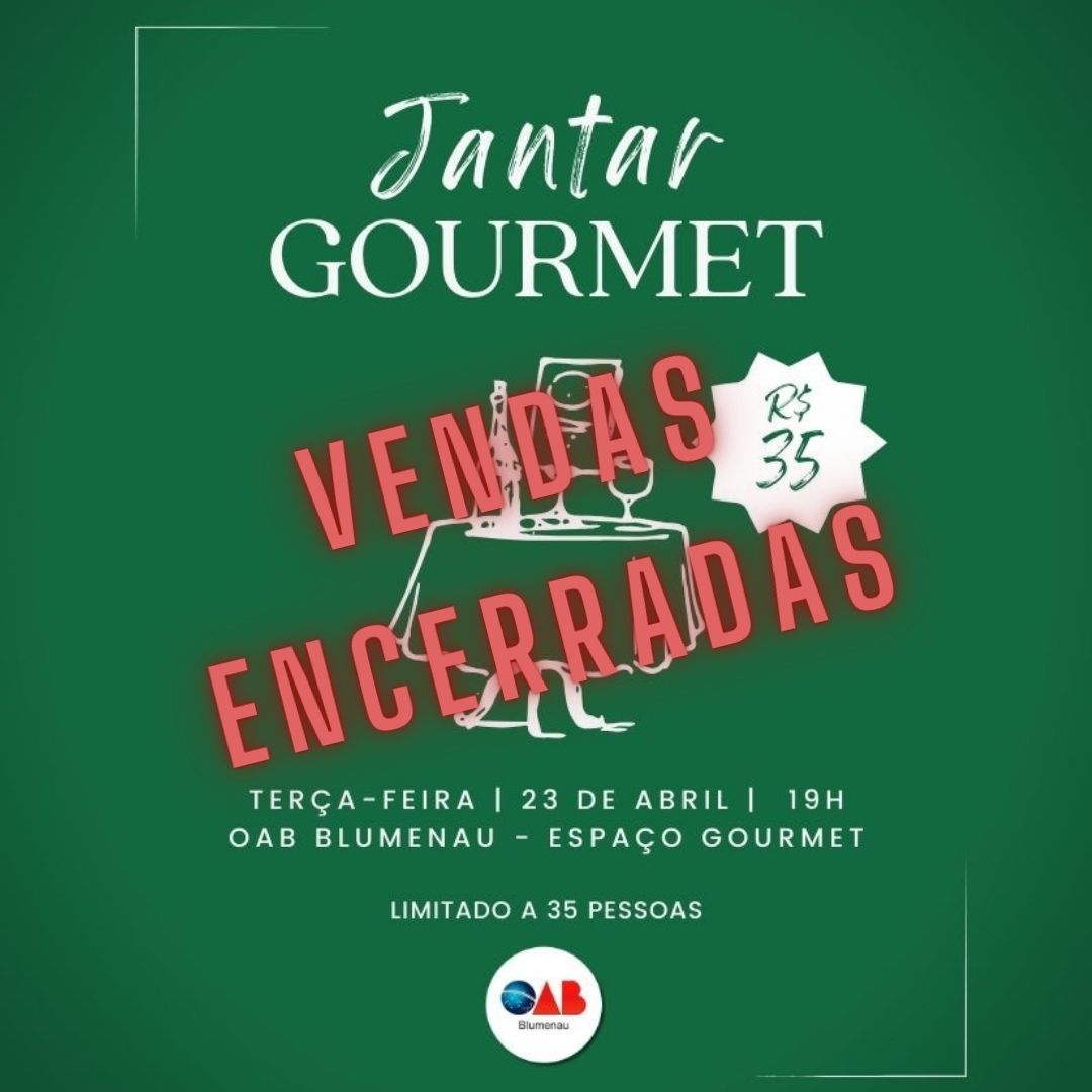 vendas encerradas jantargourmet