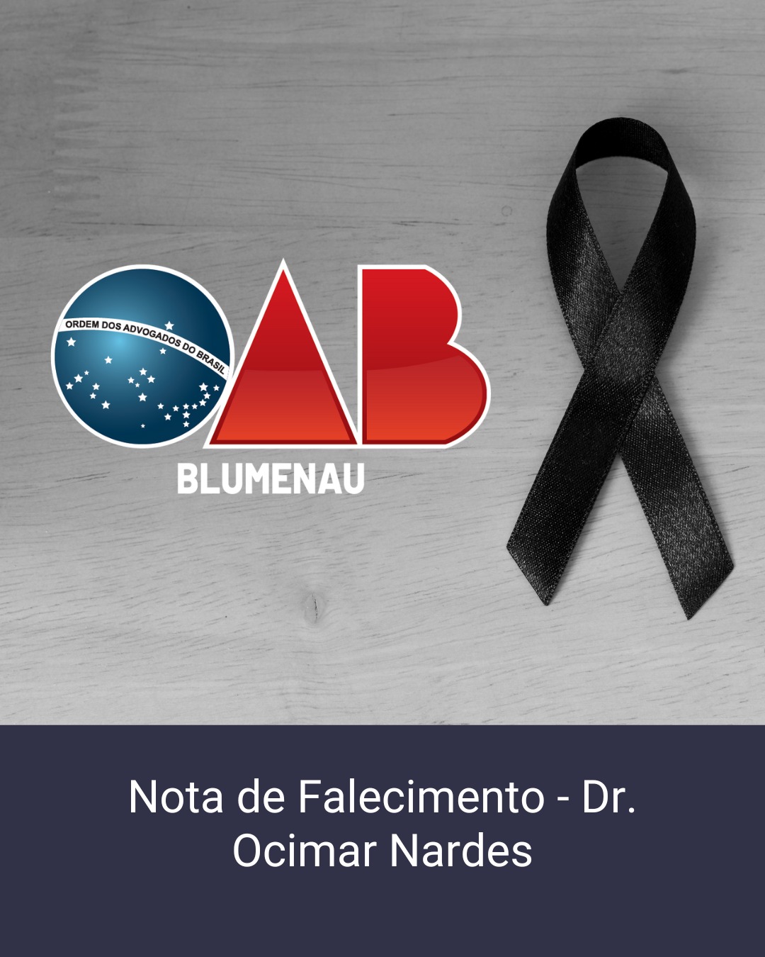Nota de Falecimento Dr. Ocimar Nardes