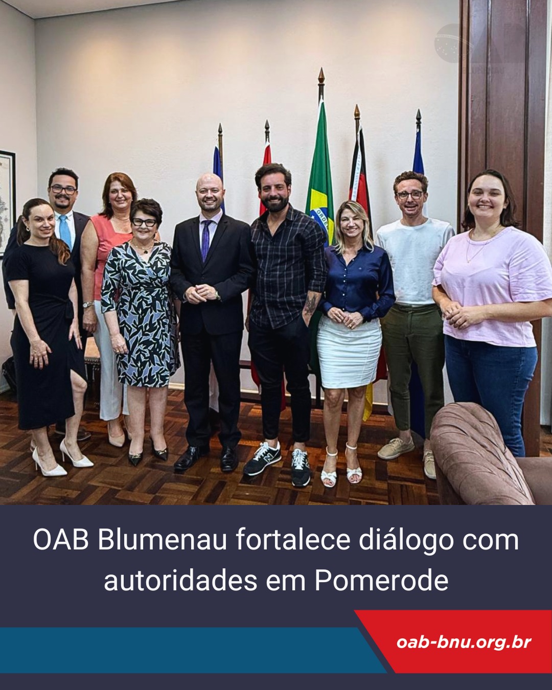 Visita Institucional da OAB reforça diálogo com autoridades em Pomerode Visita Institucional da OAB reforça diálogo com autoridades em Pomerode