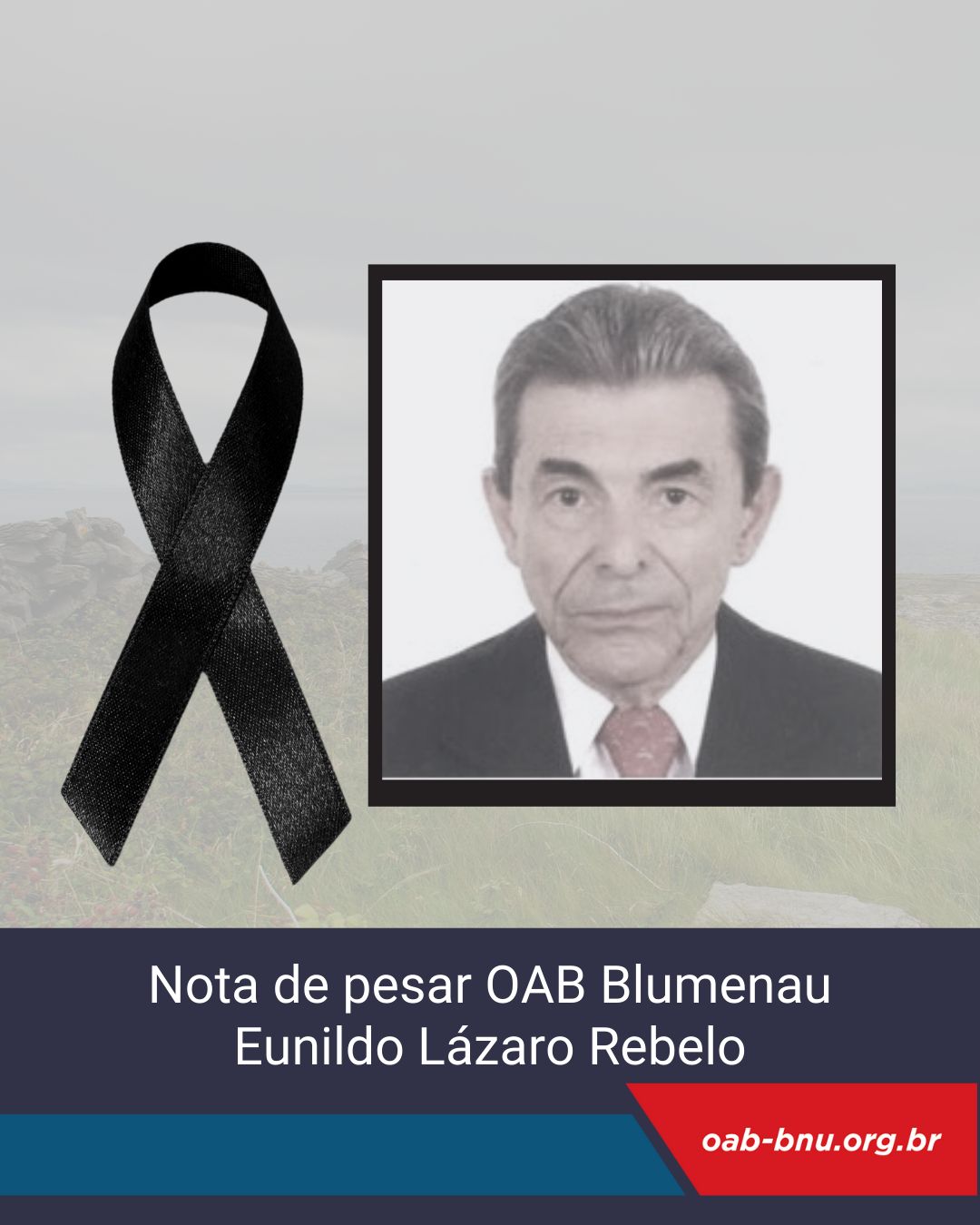 Nota de Falecimento Dr. Eunildo Rebelo
