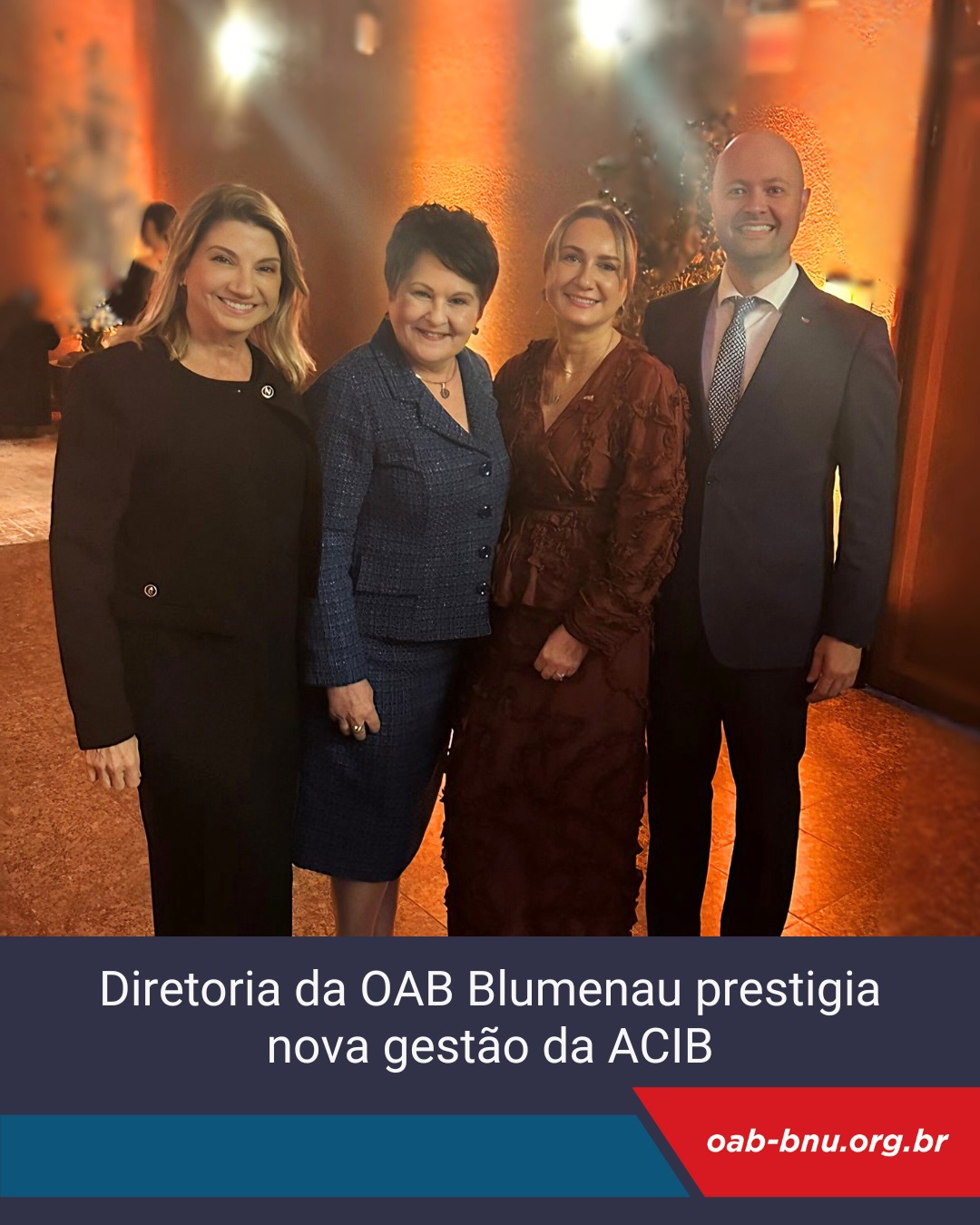 Diretoria da OAB Blumenau prestigia posse da nova gestão da ACIB