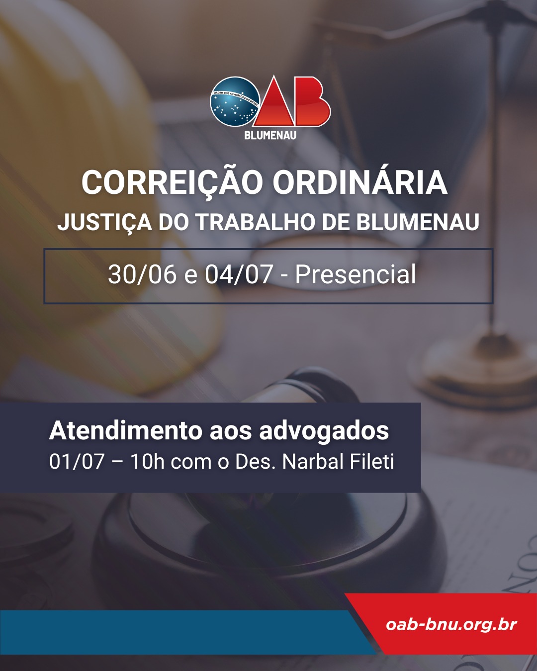 CORREIÇÃO ORDINÁRIA - Justiça do Trabalho de Blumenau CORREIÇÃO ORDINÁRIA - Justiça do Trabalho de Blumenau