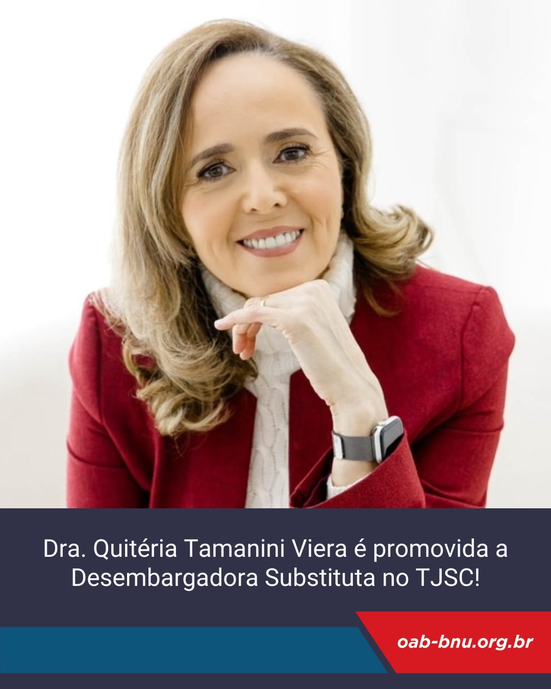 Dra. Quitéria Taminini Vieira é promovida como Desembargadora Substituta do TJSC Dra. Quitéria Taminini Vieira é promovida como Desembargadora Substituta do TJSC