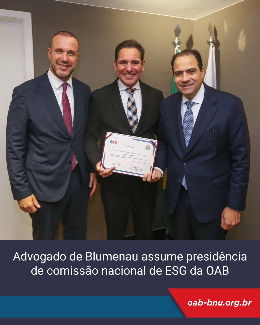 Advogado de Blumenau assume presidência nacional da Comissão de ESG e Pacto Global da OAB Advogado de Blumenau assume presidência nacional da Comissão de ESG e Pacto Global da OAB