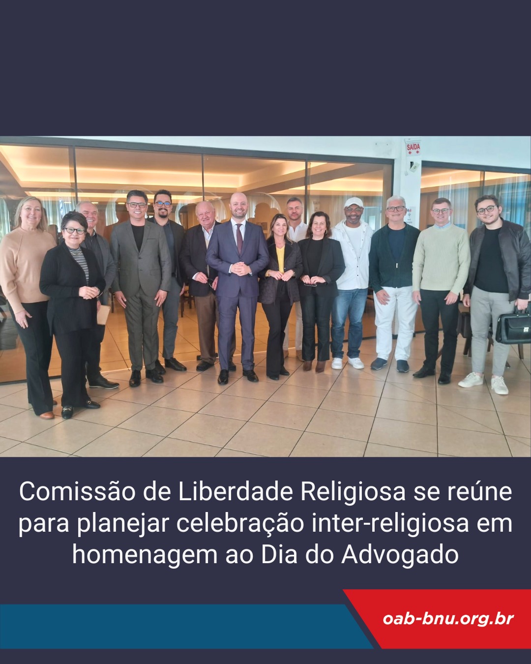 OAB Blumenau promoverá Celebração Inter-religiosa com arrecadação de alimentos no Mês da Advocacia