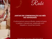 OAB Blumenau promove a 5ª edição da Noite do Rubi em homenagem ao Mês da Advocacia