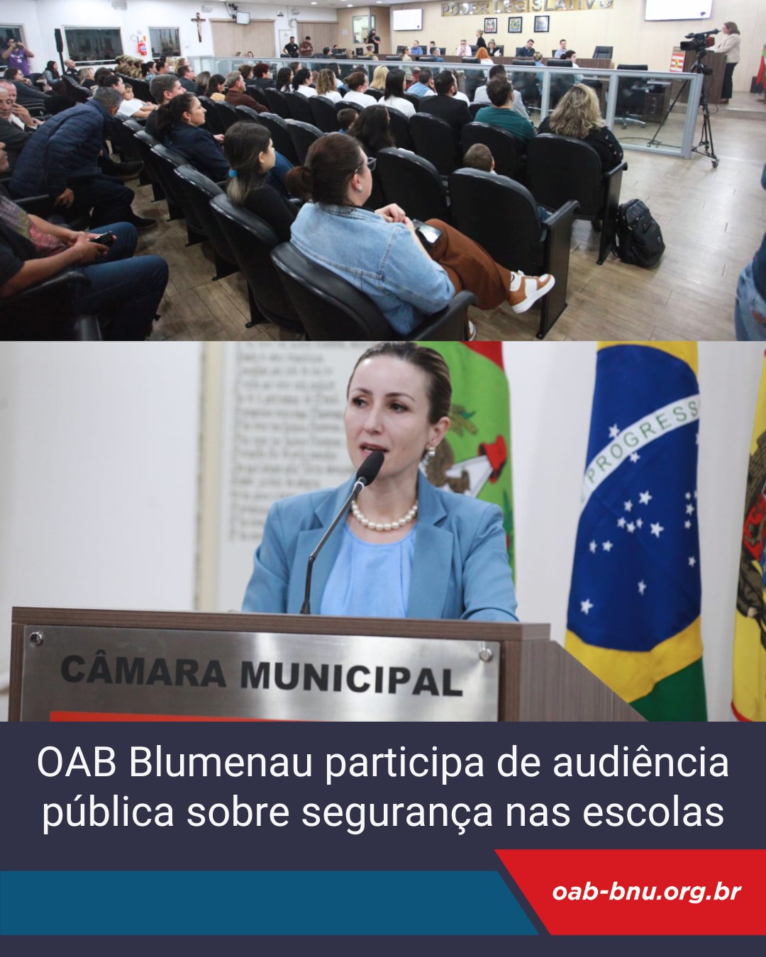 OAB Blumenau participa de audiência pública sobre segurança nas escolas