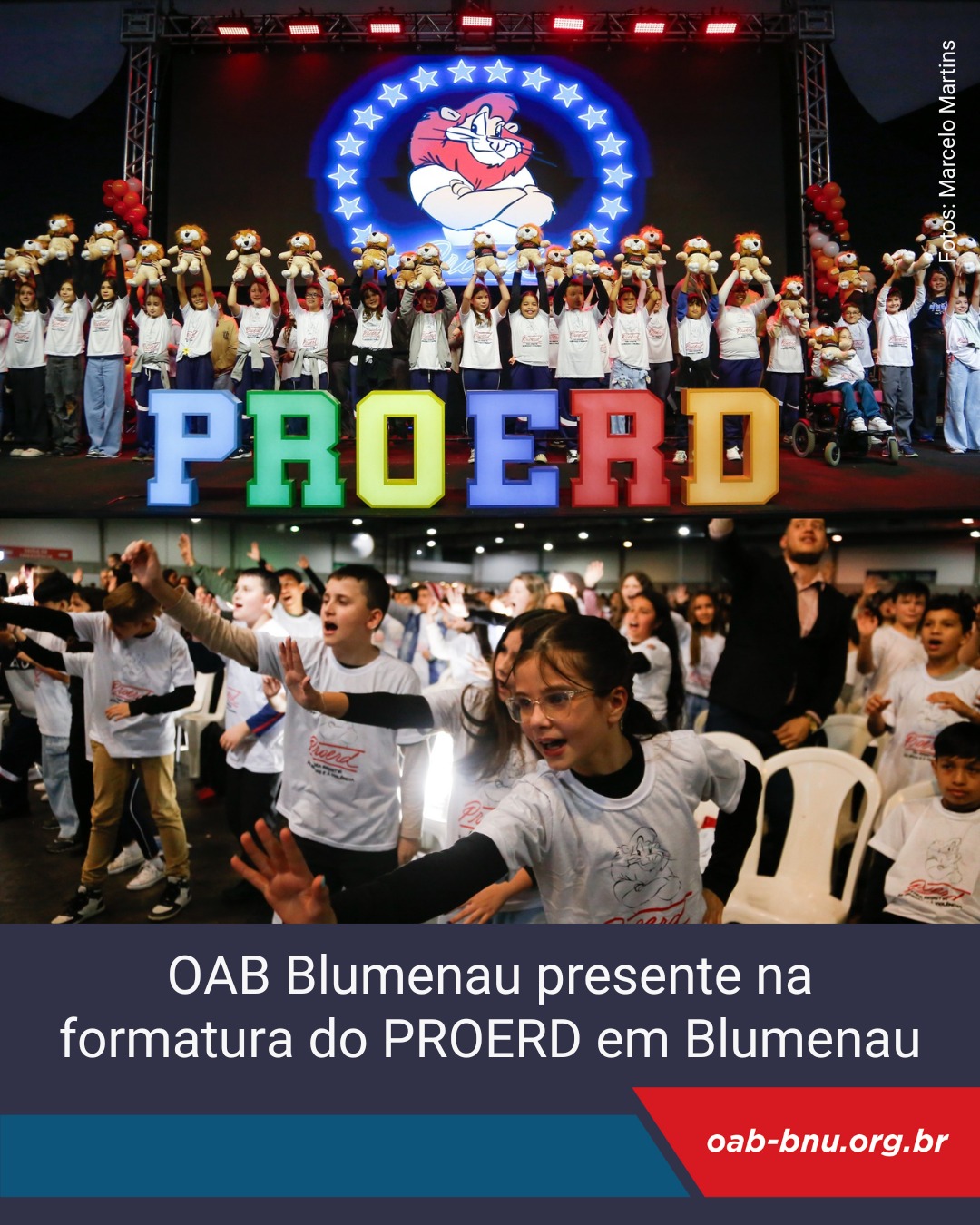 OAB participa da solenidade de formatura PROERD Blumenau OAB participa da solenidade de formatura PROERD Blumenau