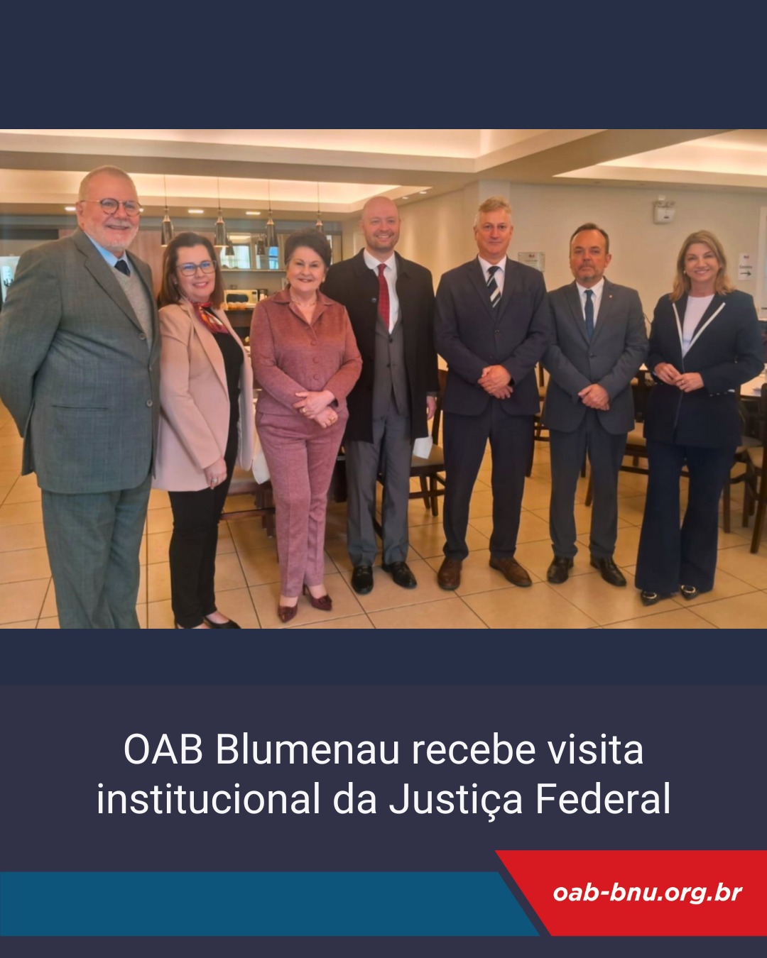 OAB Blumenau recebe visita de representantes da Justiça Federal. OAB Blumenau recebe visita de representantes da Justiça Federal.