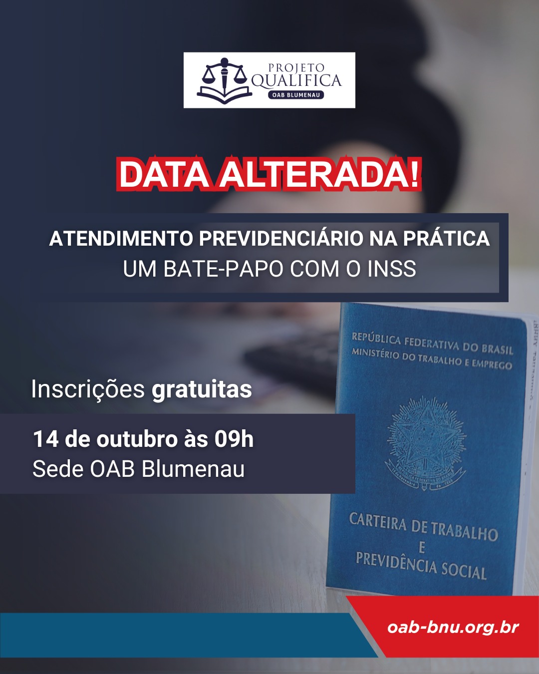 OAB Blumenau remarca encontro com a Gerência Executiva do INSS para 14 de outubro